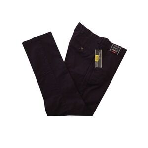 Roundtree & Yorke Trim Fit Dress Pants Mens 30x30 Plum Purple Flat Front NWT